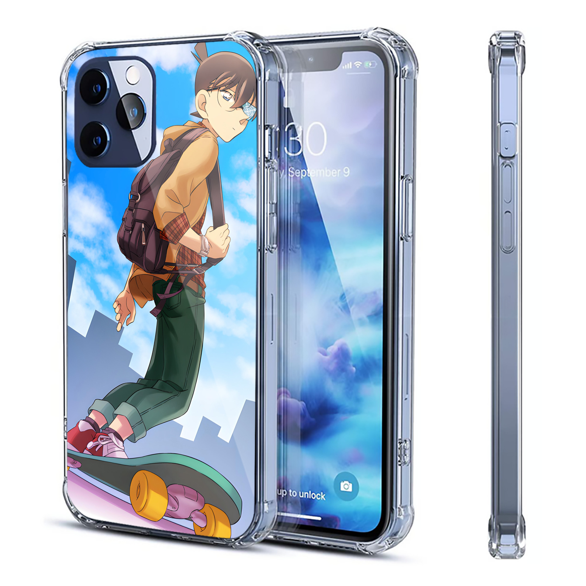 （画像用） 名探偵コナン Detective Conan 【iPhone 12シリーズ対応】透明スマホケース（クリアソフトケース）